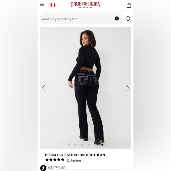 **NWT** BECCA BIG T STITCH BOOTCUT JEAN - Picture 2 of 8